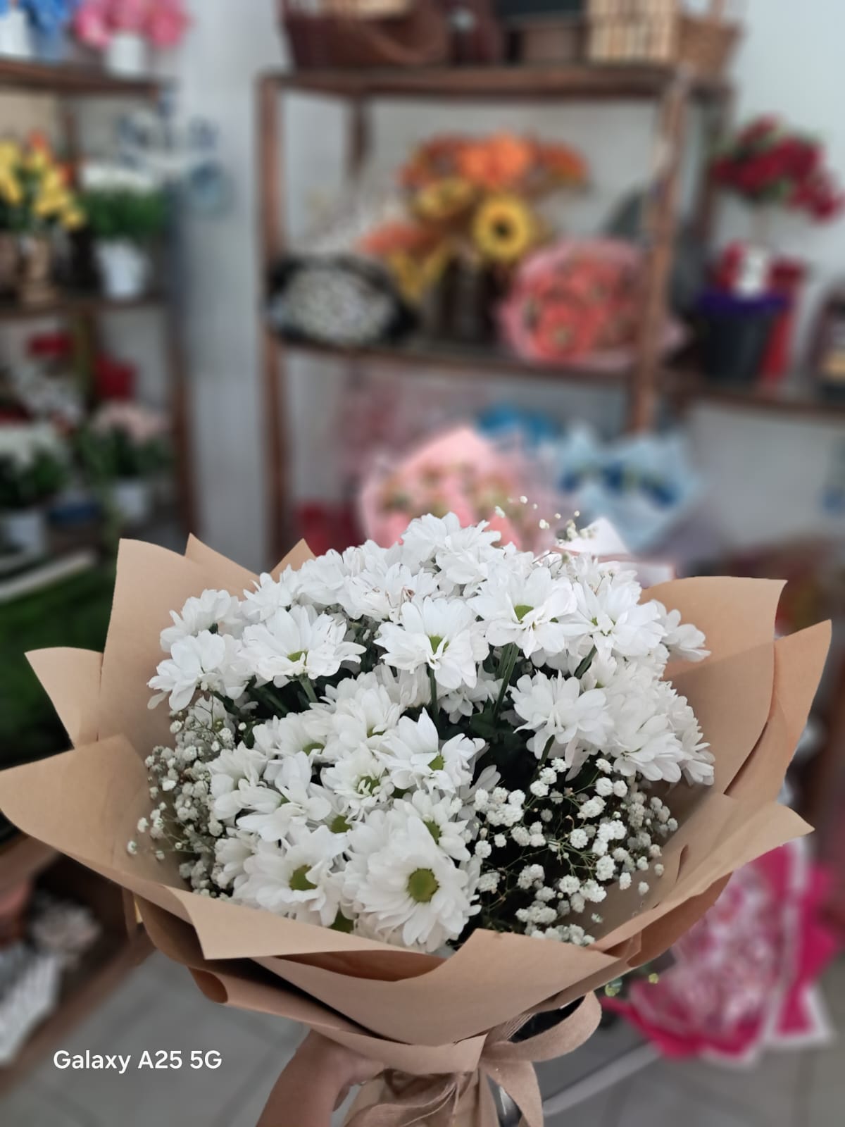 beyaz papatya buketi